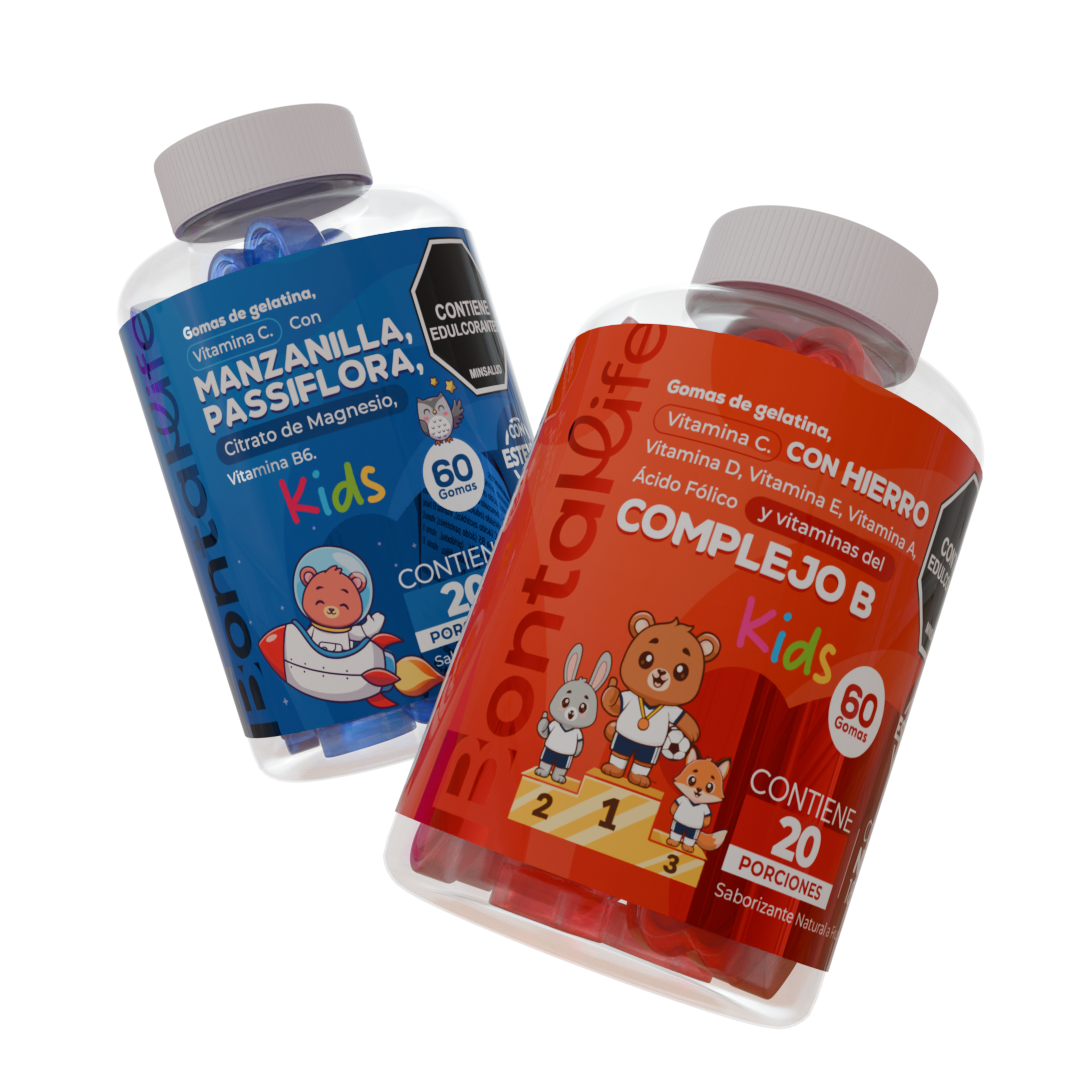 Hierro + Complejo B + Vitaminas + Manzanilla y Passiflora